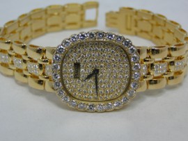 流當品拍賣原裝 PIAGET 伯爵 18K金 滿天星鑽面 鑽圈 鑽帶 女錶