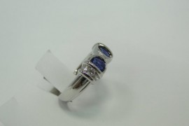 流當品拍賣 60分 錫藍 天然藍寶石 K金 鑽戒