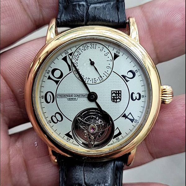 台北流當手錶拍賣 Frederique Constant 康斯登 18K金 手上鏈 Tourbillon 陀飛輪 男錶 UJ001