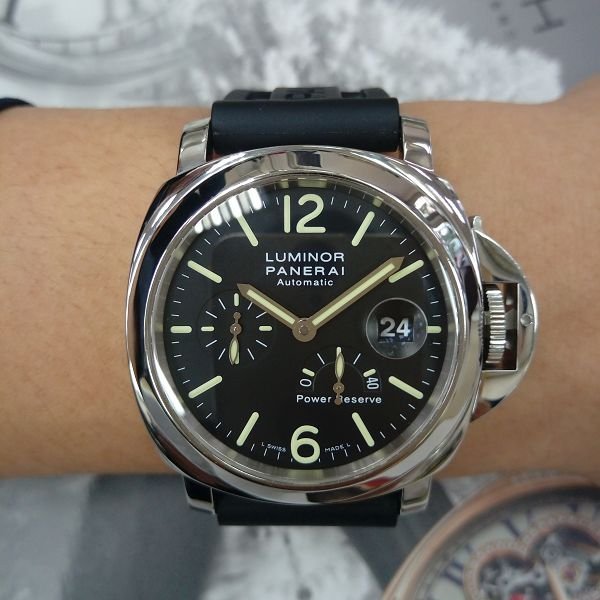 台北流當手錶拍賣 原裝 PANERAI 沛納海 PAM090 動力儲存 小秒針 自動男錶 9成5新 ZR435